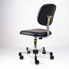 L'unità di elaborazione nera ESD ergonomico di cuoio presiede la sedia della stanza pulita con altezza del banco delle ruote fornitore