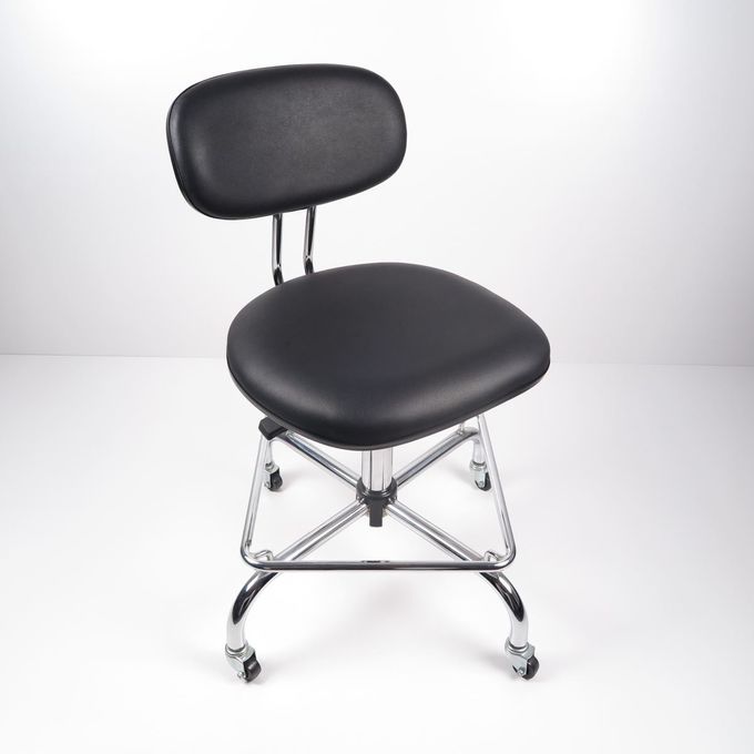 Sedia conduttiva dell'unità di elaborazione ESD delle sedie dell'ufficio ergonomico di cuoio nero del lavoro con resto del piede