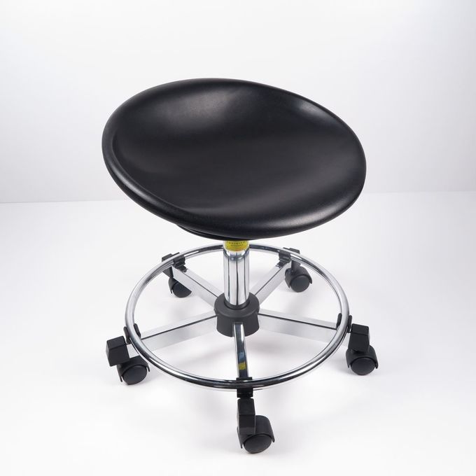 Panchetti ergonomici del laboratorio del poliuretano nero, sedia rotabile durevole dell'ufficio